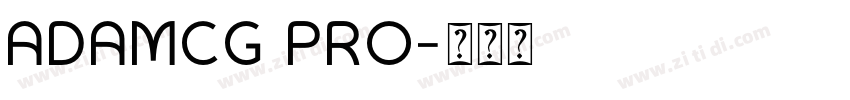 ADAMCG PRO字体转换